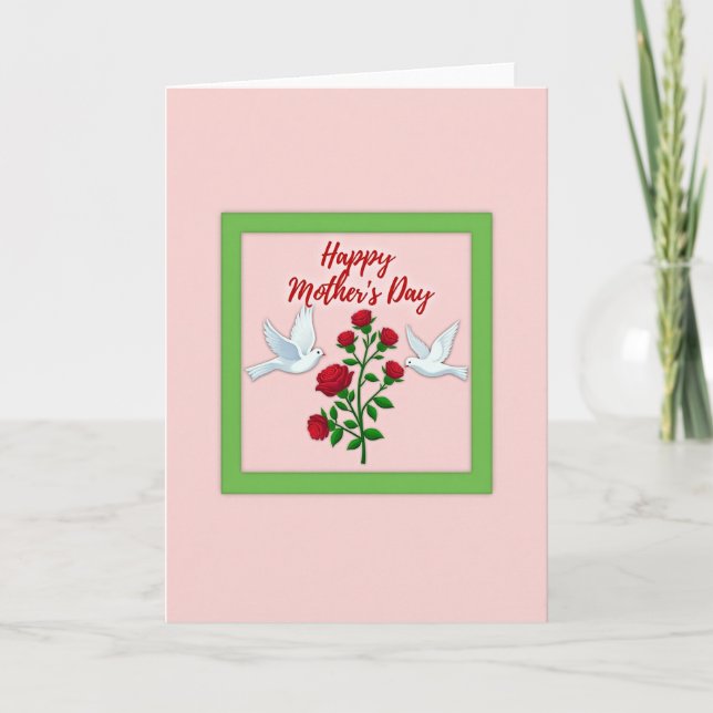 Rose Mother Love Illustration Card (Front)