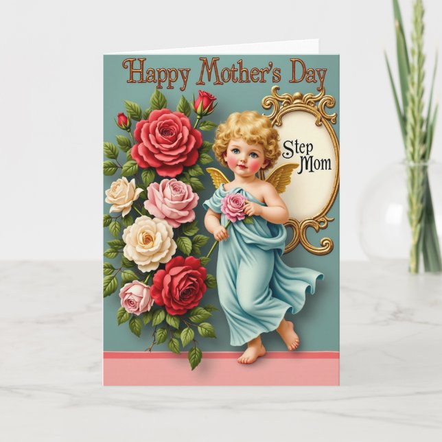 Rose Mothers Day Angel Card (Front)