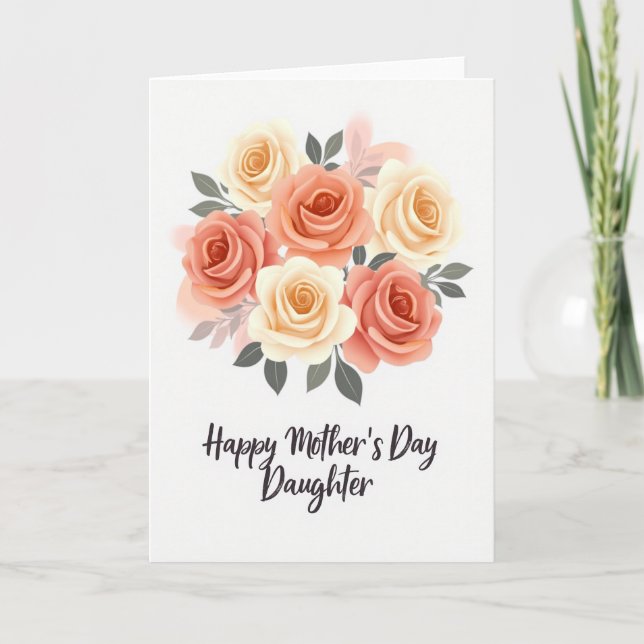 Rose Mothers Day Daughter Card (Front)
