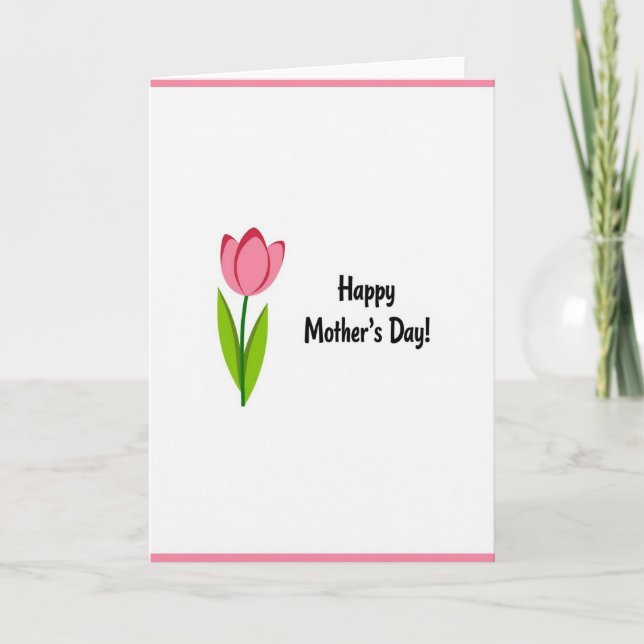 Rose Mothers Day Design Card (Front)