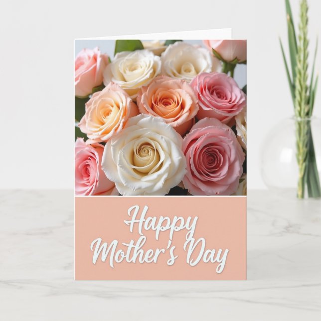 Rose Mothers Day Greeting Card (Front)