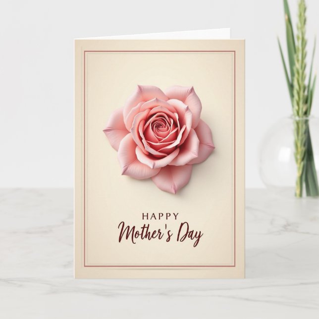 Rose Mothers Day Illustration Card (Front)
