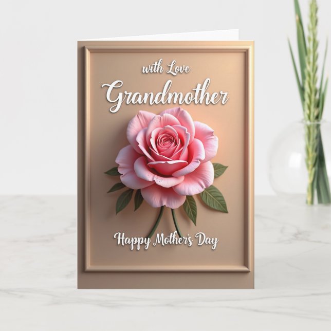 Rose Mothers Day Plaque Card (Front)