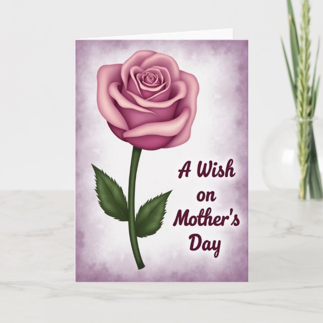 Rose Mothers Day Wish Card (Front)