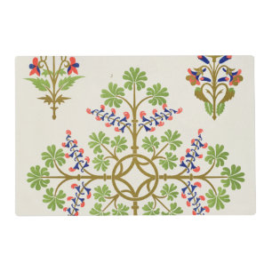 Rose motif wallpaper design, printed by M. & N. Ha Placemat