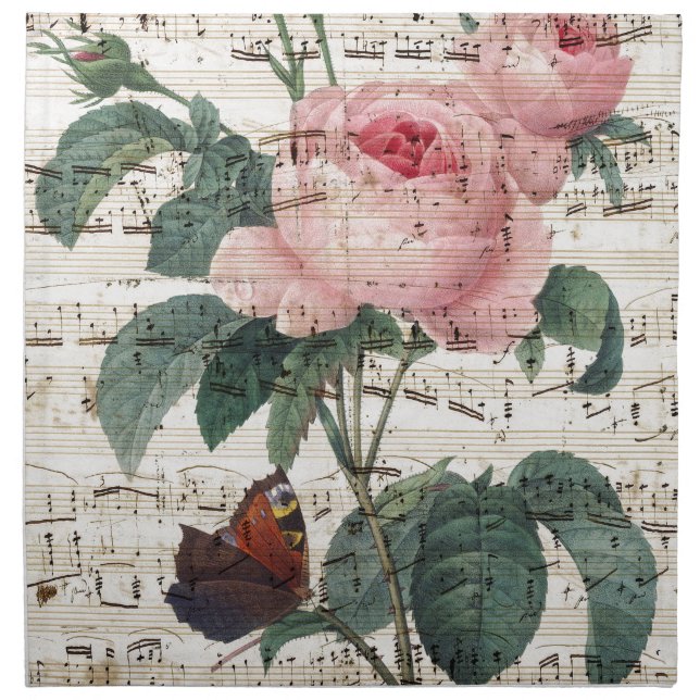 Rose Music Napkin (Front)