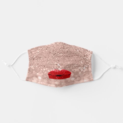Rose Name Blush Spark GLITTER Red Lips Covid Adult Cloth Face Mask