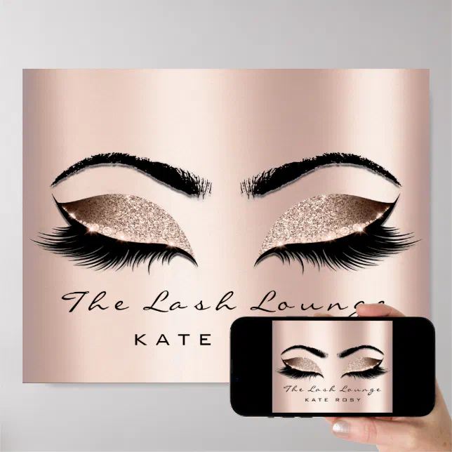Rose Name Makeup Artist Beauty Studio Lashes Poster Zazzle