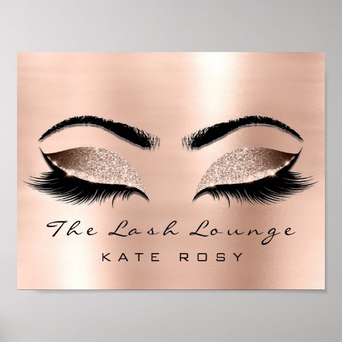 Rose Name Makeup Beauty Studio Lashes Salon Poster