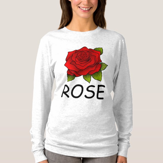 ROSE NAME T-Shirts, RED T-Shirt (Front)