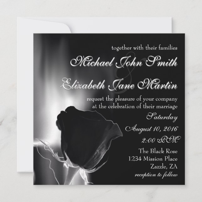 Rose Noire Invitation (Front)