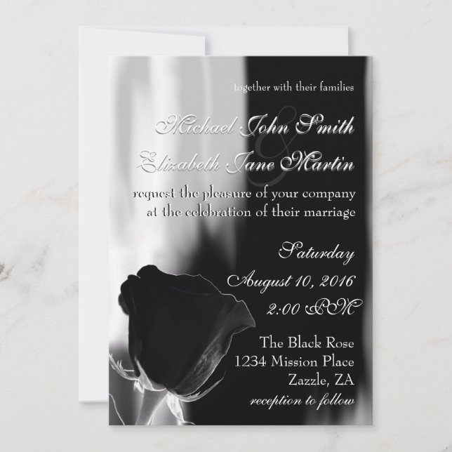 Rose Noire Invitation (Front)