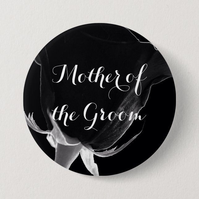 Rose Noire Pinback Button (Front)