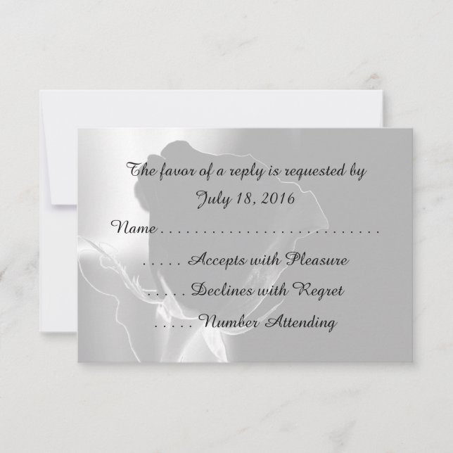 Rose Noire RSVP Cards (Front)