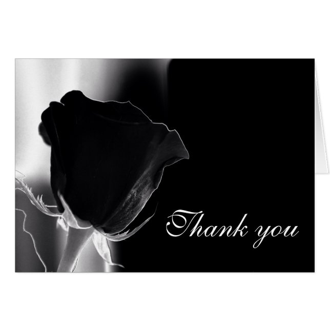 Rose Noire Thank You Cards (Front Horizontal)