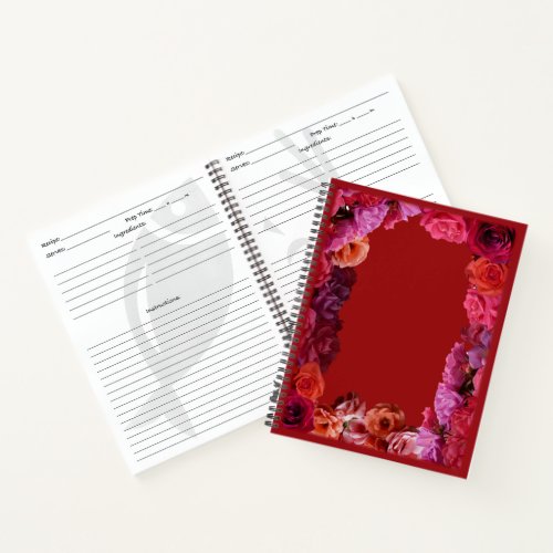 Rose Notebook Personalized Rose Journal Book