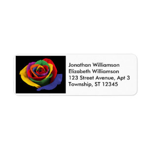 Rose of a Different Color Return Address Labels