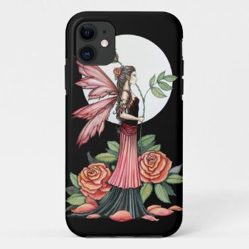 Rose Of Fire Gothic Fairy Fantasy Art Iphone 11 Case by robmolily at Zazzle
