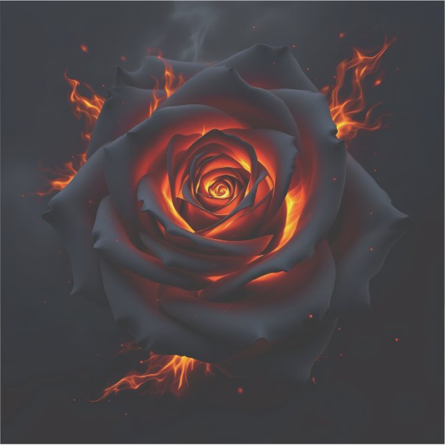 Rose of Fire  Sticker (Front)