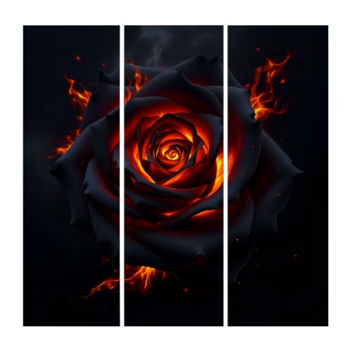 Rose of Fire  Triptych
