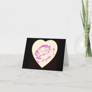 Rose of love Folded Thank You Card