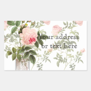 Rose of Orleans White Mason Jar and Daffodils Rectangular Sticker