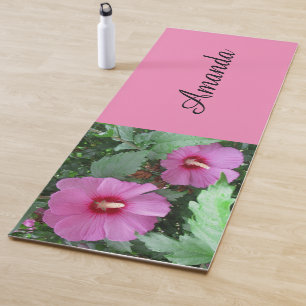 Rose of Sharon Floral Photography Name  Yoga Mat