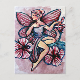 Rose of Sharon Hibiscus Fairy                      Postcard