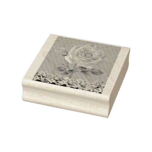 Rose Of Sharon Lilly Of The Valley Rubber Stamp