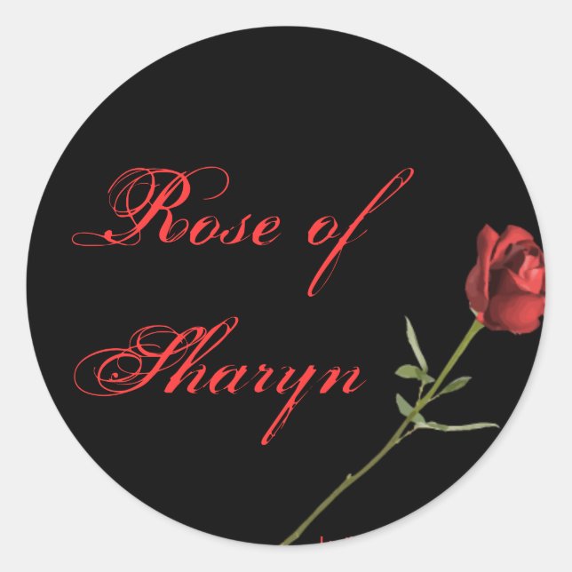 Rose of sharyn classic round sticker (Front)