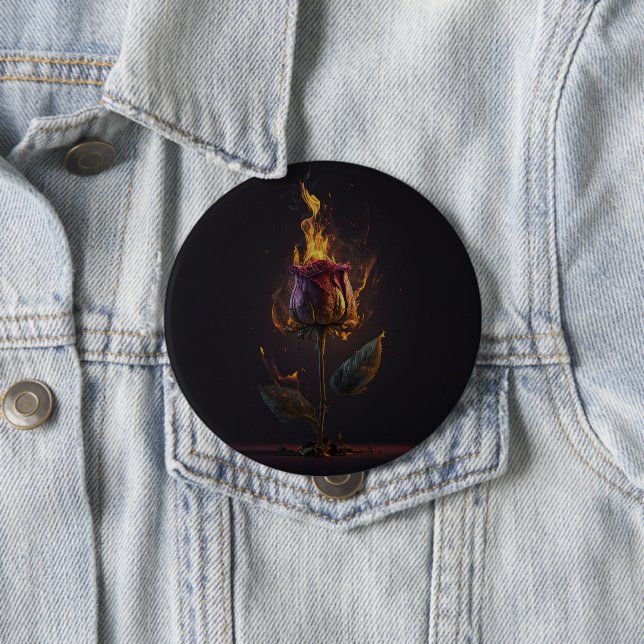 rose on fire button (In Situ)