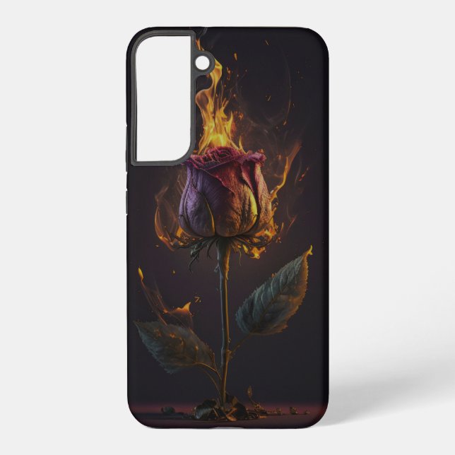 rose on fire samsung galaxy case (Back)