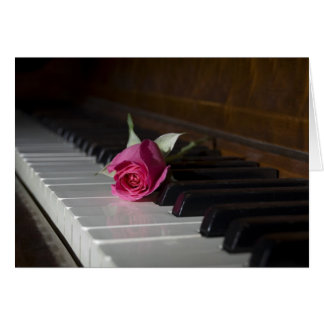 Rose on Piano Cards