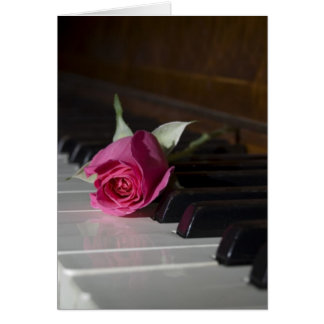 Rose on Piano Cards