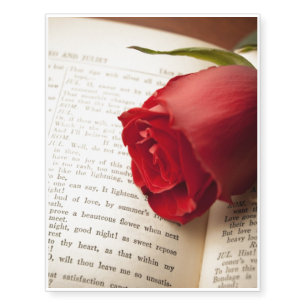 Rose on Shakespeare Temporary Tattoos