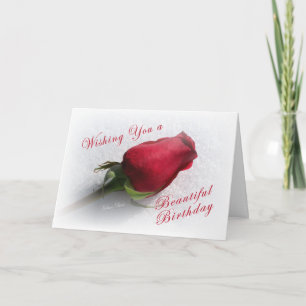 Rose on the Snow - personalize the message Card
