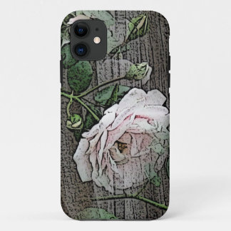 Rose on Weathered Wood iPhone 11 Case