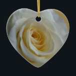 Rose Ornament Romantic White Rose Decorations<br><div class="desc">Romantic Rose Ornaments Holiday Rose Classic Decorations Beautiful Romantic Christmas Gifts Hanukkah Neutral Holiday Decorations Keepsakes & Gifts for Friend Family Men Women Kids Home & Office Original Stylish Nondenominational Holiday Art Decorations Holiday Greetings Christmas / Hanukkah Cards & Nonsecular Holiday Gifts Design by Kim Hunter. See www.kimhunter.ca for many...</div>