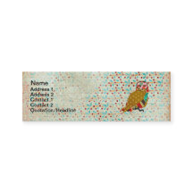 Rose Owl Floral Vintage Business Cards