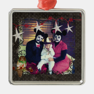 Rose Owl Starry Night Photo Ornament