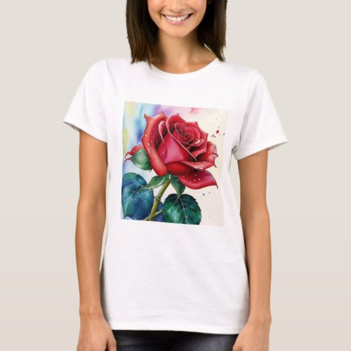Rose painting T_Shirt