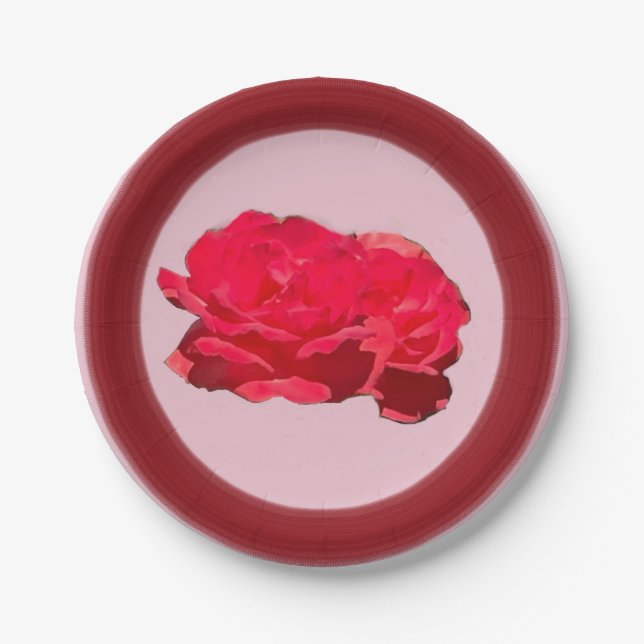 Rose Paper Plate (Front)