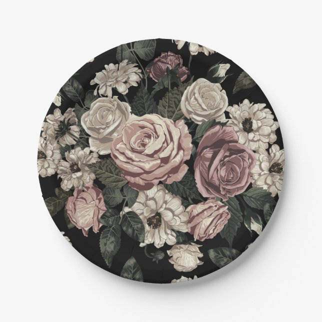 rose paper plates (Front)