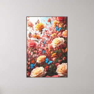 Rose Paradise Stretched Canvas Print
