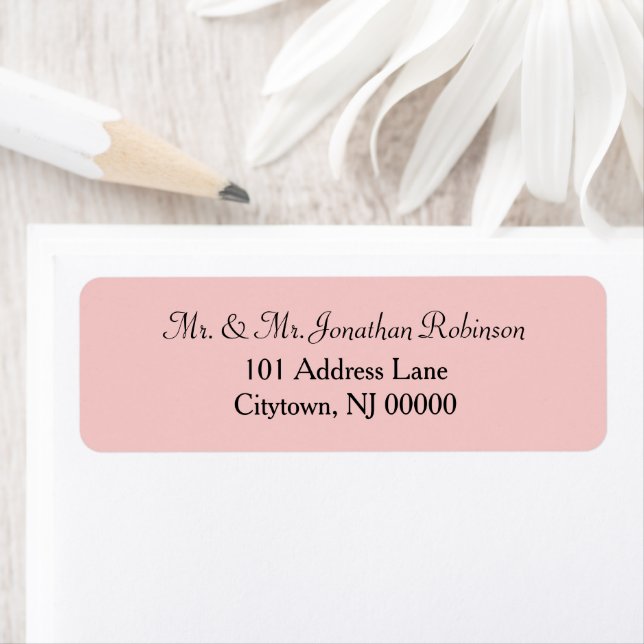 Rose Pastel Wedding Label (Insitu)
