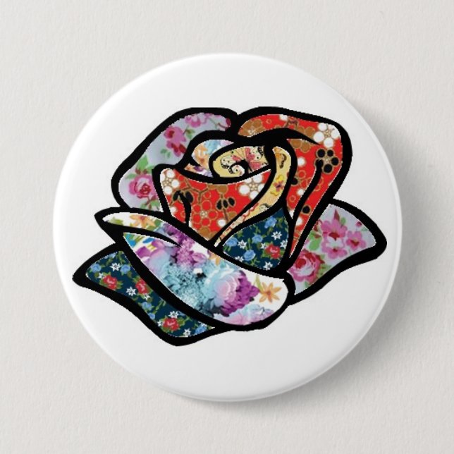 rose patch button (Front)