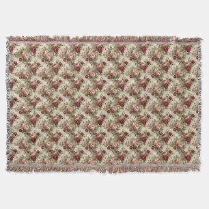 Rose Pattern Beauty Throw Blanket