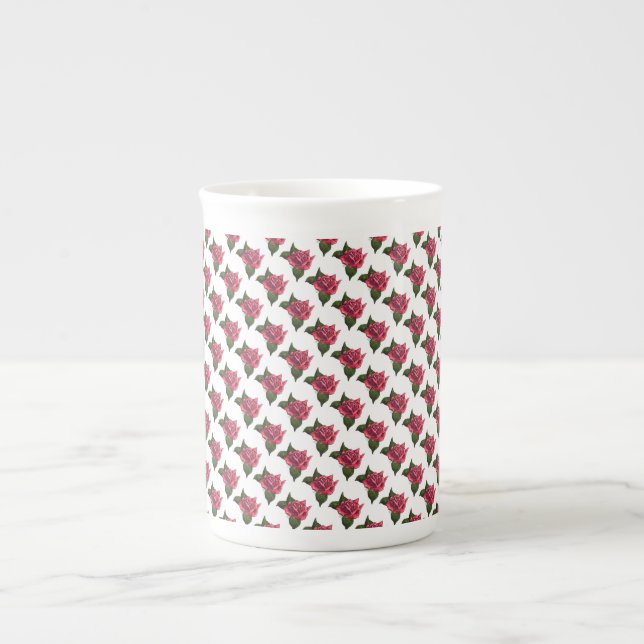 Rose Pattern Bone China Mug (Front)