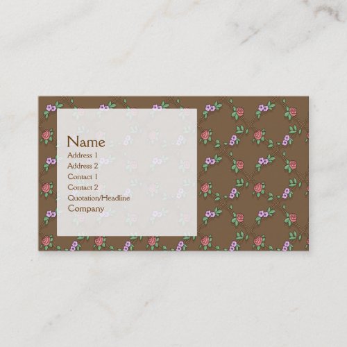 Rose Pattern Business Card Template