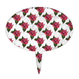 Rose Pattern Cake Topper
